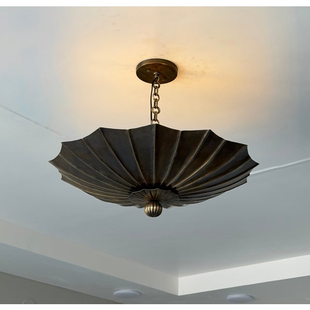Brass Antique Brass Pendant Light, Handmade Vintage Ceiling Light Fixture For Sale - Image 8 of 14