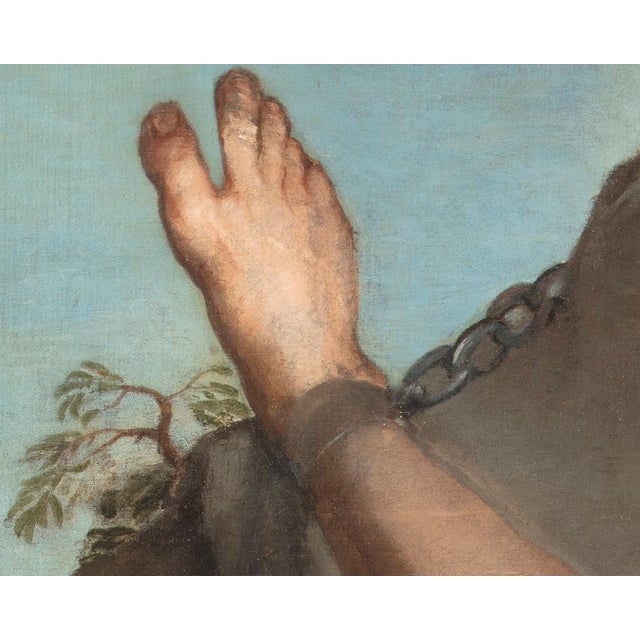 Antonio Zanchi, Prometheus Bound, 1800s, Oil on Canvas, Framed For Sale - Image 7 of 13
