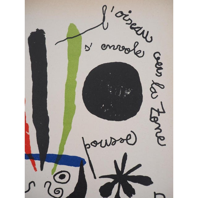 Joan Miro, The Bird, Original Lithograph For Sale - Image 5 of 6