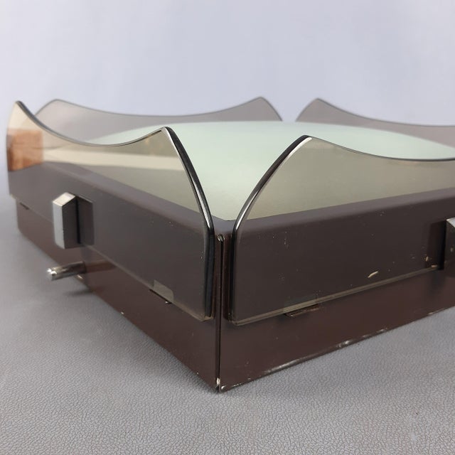 Modern Ceiling Lamp in Glass & Metal from Fontana Arte Veca, 1950s For Sale - Image 12 of 18