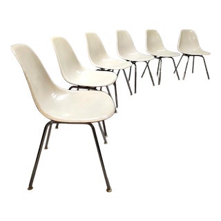 Vintage Fiberglass DSX Dining Chairs by Charles & Ray Eames for Herman Miller, 1960s, Set of 6 For Sale