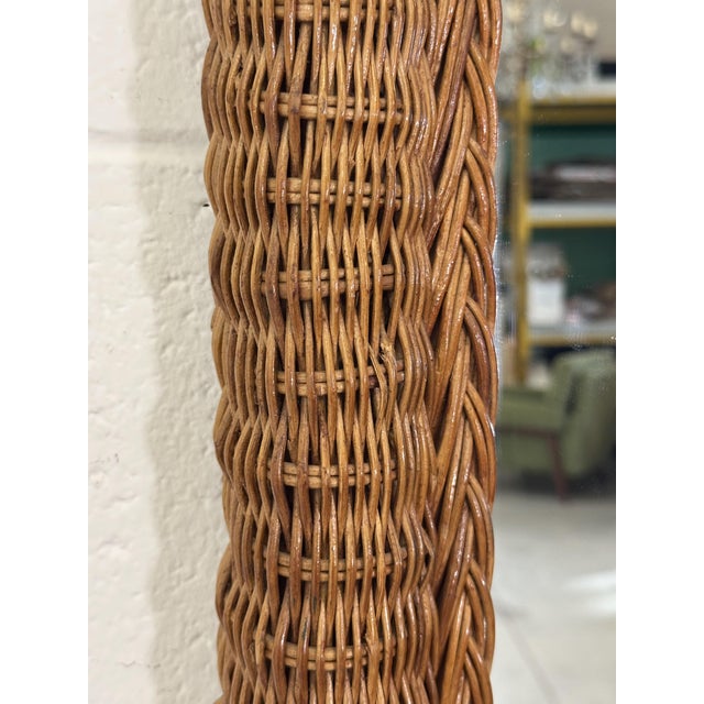 Wicker Wall Mirror, 1970s For Sale - Image 10 of 11