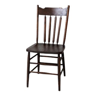 Vintage Cattail Spindle Back Side Chair For Sale