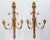 Stunning George III style gilded wood tall wall sconces by renowned Vaughan Lighting company. Based on an 18th century...