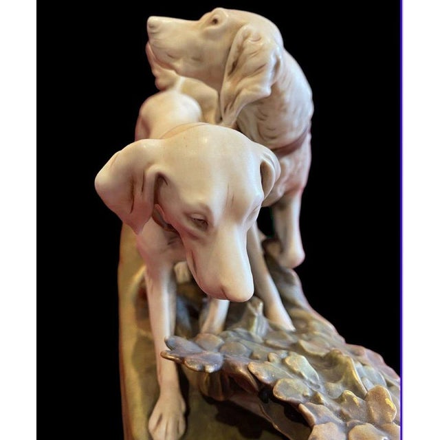 1920s Setter & Pointer Pheasant Hunting from Royal Dux For Sale - Image 5 of 11