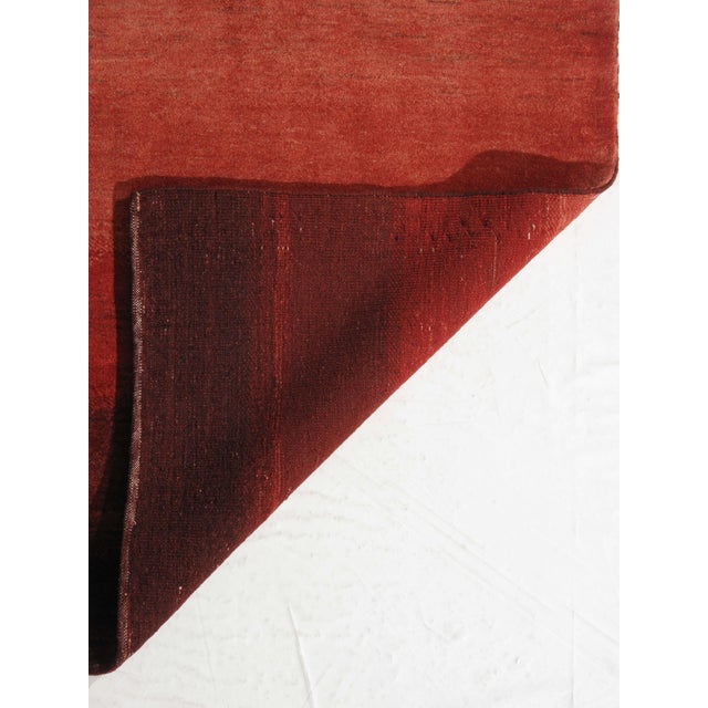 1980s Vintage Hand-Knotted Persian Gabbeh Rug 4'4" X 5'11" For Sale - Image 5 of 5