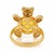 Whimsical Diamond Bear Cocktail Ring With 7.24ct Cabochon Citrine in 18k Gold Size 7 For Sale - Image 9 of 15