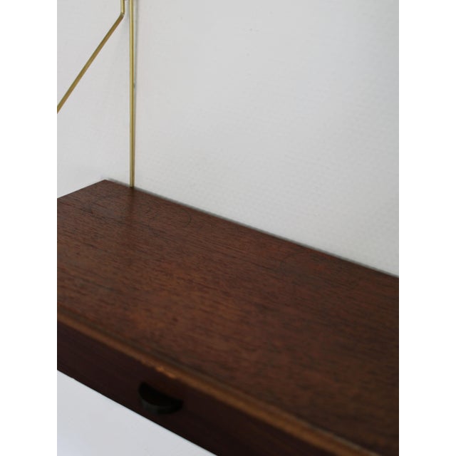 Wood Vintage Danish Hanging Wall-Nightstands in Teak, 1960s, Set of 2 For Sale - Image 7 of 9