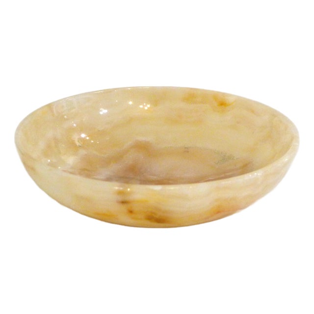 Vintage Marbled Onyx Trinket Dish, 1960s For Sale