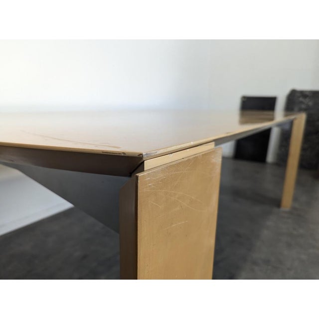 Conference Table in Maple Veneer, 1980s For Sale - Image 5 of 10