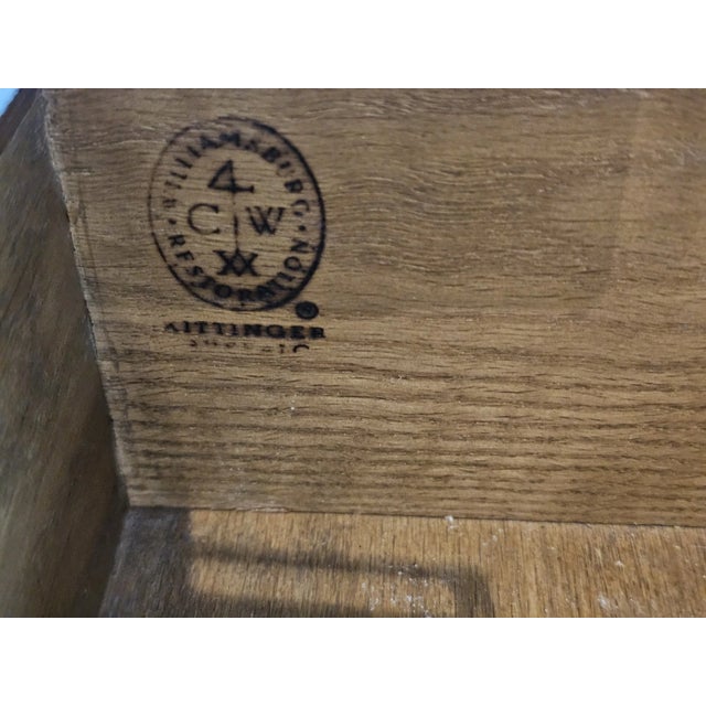 Late 20th Century Kittinger Colonial Williamsburg Mahogany Breakfront Bookcase (Cw-158) Rare For Sale - Image 14 of 14