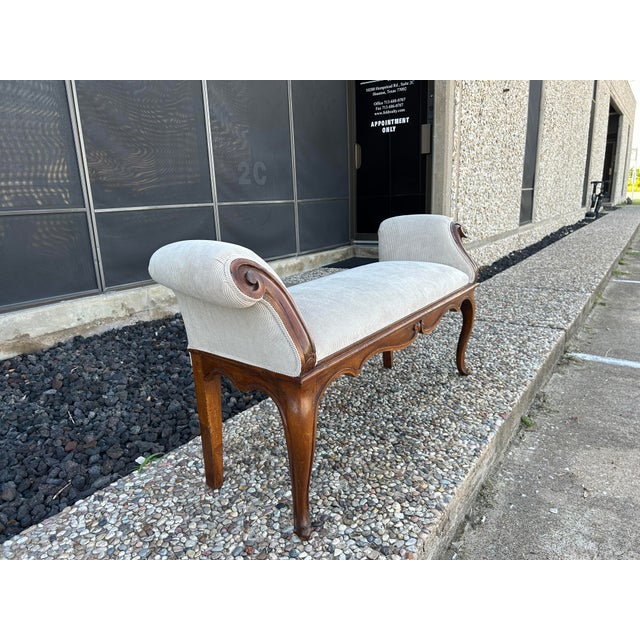 18th Century Italian Baroque Walnut Bench For Sale - Image 11 of 12
