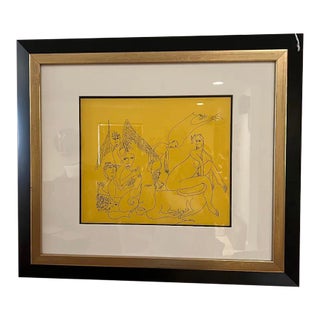 Framed Pen & Ink Drawing by R. G. Serrano, 1993, Original For Sale