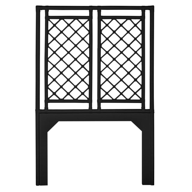 Coastal X & Diamond Headboard Twin - Black For Sale - Image 3 of 3