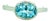 Natural Aquamarine Ring 6.5 14k W Gold 1.64 TCW Certified For Sale