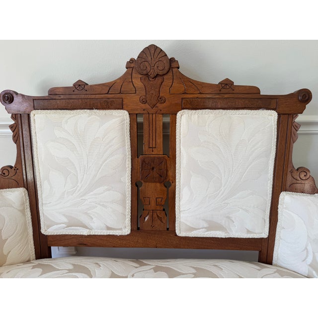 Believed to be a beautifully preserved antique Eastlake settee circa 1880's that was bought at an estate sale. Features an...