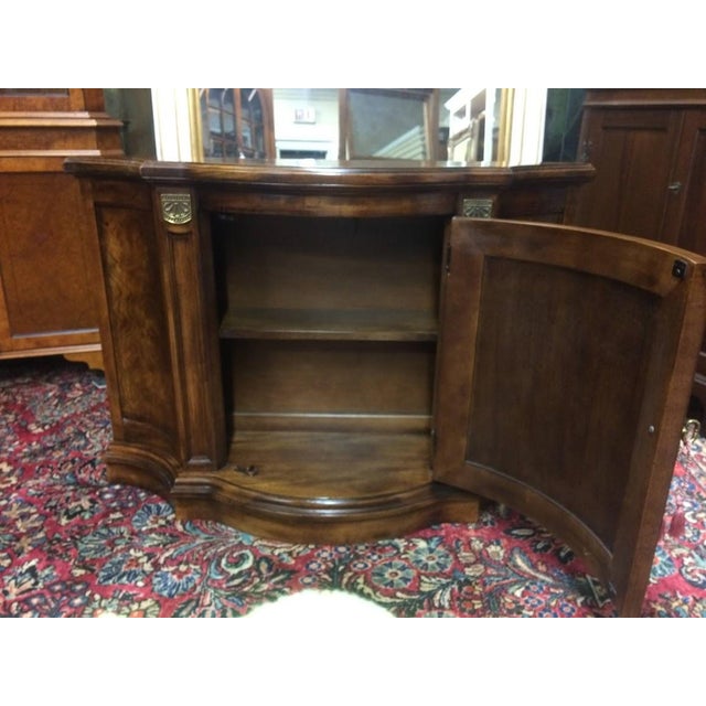 Vintage Console Cabinet, Burl Walnut Narrow Cabinet For Sale - Image 4 of 12