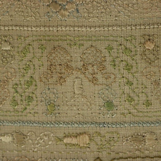 Antique Charles II Band Sampler, 1672, by e.y For Sale - Image 10 of 18