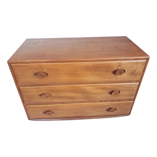 Mid-Century Modern Windsor Chest of Drawers in Elm, 1960s For Sale