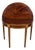 George III - Regency Figured Mahogany and Satinwood Demi Lune Table For Sale
