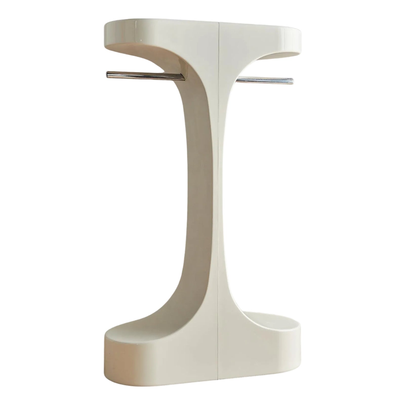 French Ivory Fiberglass Coat Rack by Valerique Douebrovinskes, 1973 ...