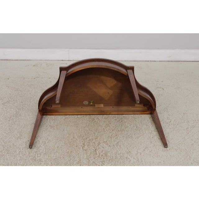 Baker Historic Charleston Mahogany Inlay Federal Console Table For Sale - Image 13 of 14
