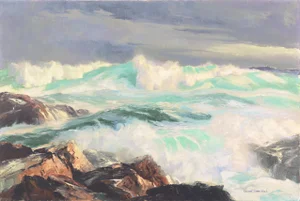 'Big Surf, Point Lobos' by Edward Norton Ward, California Impressionism, Carmel Art Association, Taos