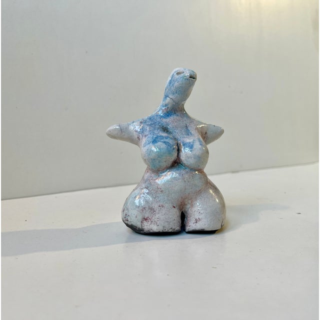 Vintage Surreal Ceramic Female Figurine in the style of Åke Holm, 1970s For Sale - Image 3 of 12