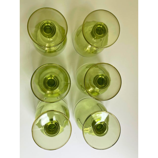 Vintage Imperial Hoffman House Green Goblets - Set of 12 For Sale - Image 4 of 8