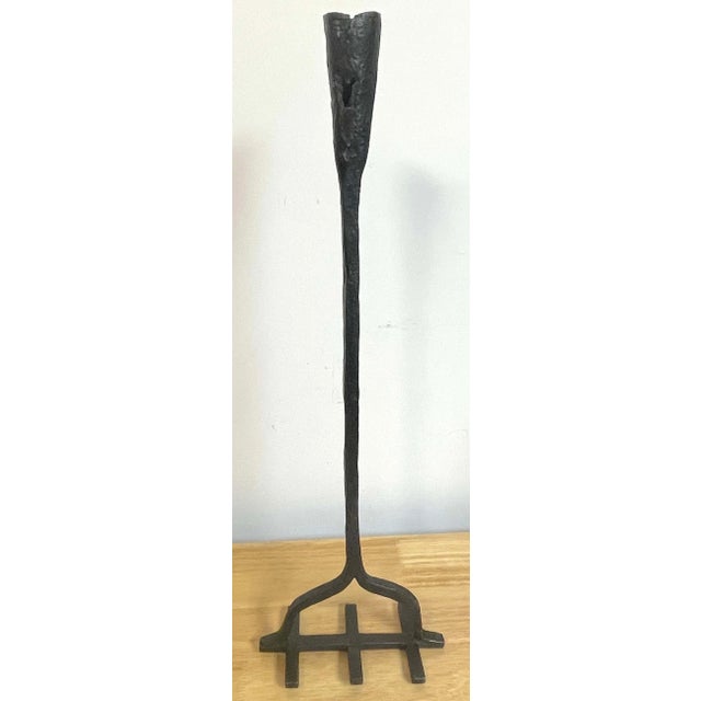 19th C Branding Iron Candlestick For Sale - Image 4 of 13