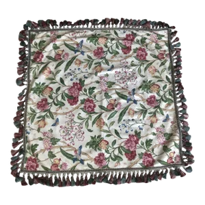 Early 21st Century "Summer Garden" Beautiful Victorian Style Custom Made Table Cloth