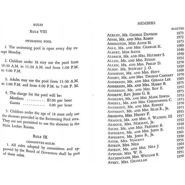 1970s "The River Club Year Book" 1974 For Sale - Image 5 of 8