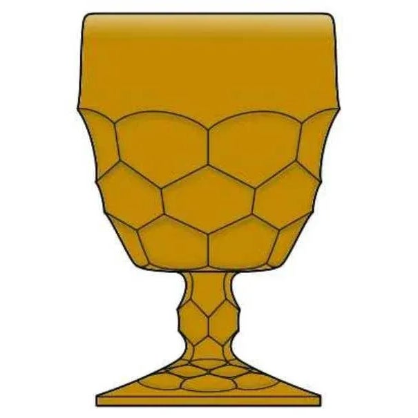 1960's Georgian Amber Wine Glasses by Viking Glass Company - Set of 6 For Sale In Raleigh - Image 6 of 7