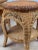 Wood Vintage Coastal Boho Natural Wicker Round Plant Stand End Tables - a Pair For Sale - Image 7 of 10