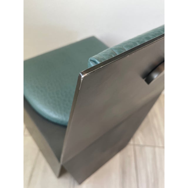 Kelly Wearstler Bronze and Ostrich Leather Accent Chair For Sale - Image 11 of 13