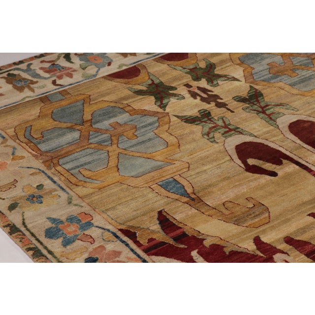 Traditional Rug & Kilim’s Persian-Inspired Rug in Crimson and Gold Floral Patterns For Sale - Image 3 of 8