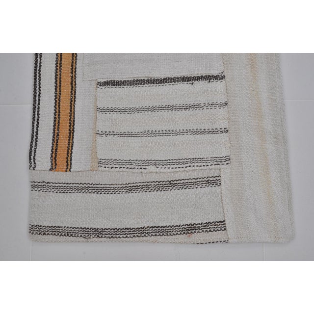 Vintage Handwoven Hemp Kilim Runner For Sale - Image 10 of 10