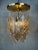 Striking Murano chandelier. Dreamcatcher model. 18 large (28cm x 18cm) Murano glass pendants with gold-colored details...