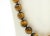 Modern Long Tiger's Eye Amethyst and Garnet Bead Necklace with Gold Filled Ribbed Beads For Sale - Image 3 of 6