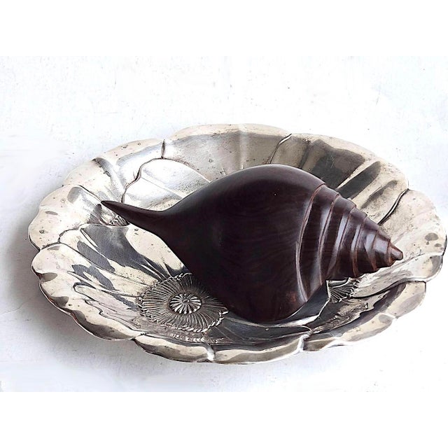 Vintage Hand Carved Ironwood Conch Shell For Sale In Miami - Image 6 of 17
