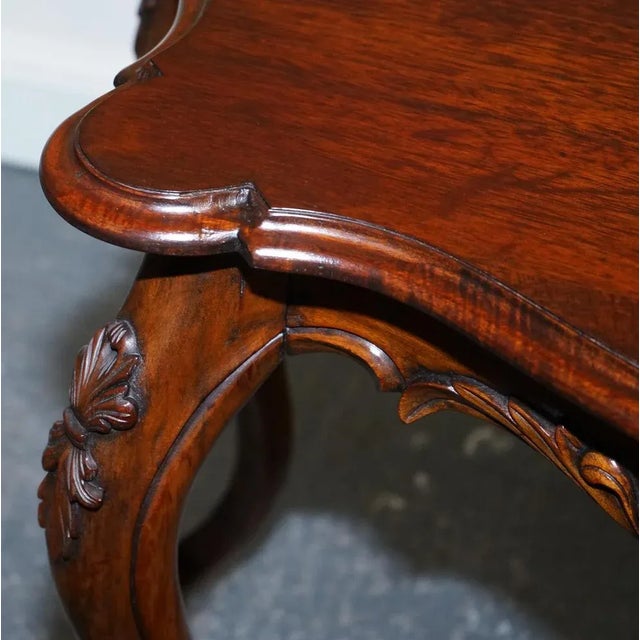 French Carved Hallway Console Table with Cabriole Legs, Late 19th Century For Sale - Image 15 of 18