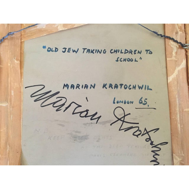 Modern Marian Kratochwil, Old Jew Taking Children to School (the Refugee), 1965 For Sale - Image 3 of 4