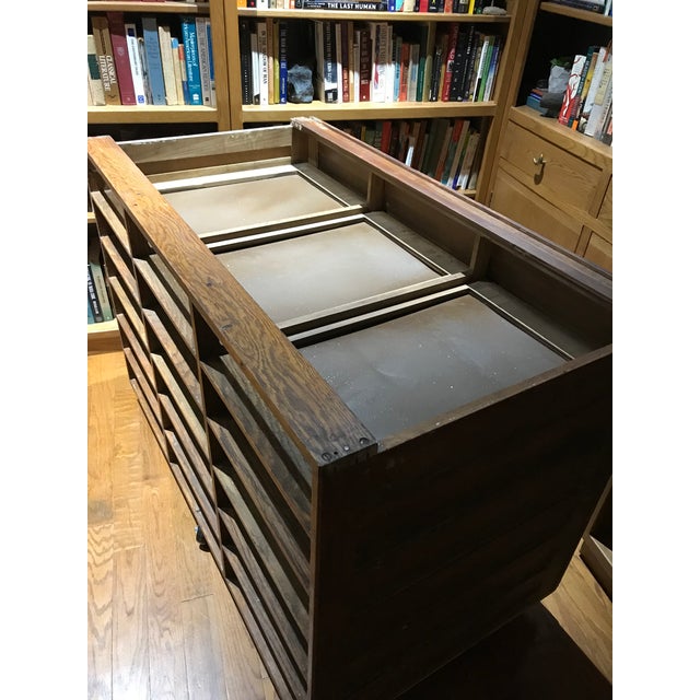 Vintage Oak Wood Shop/Haberdashery Storage Chairish