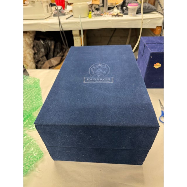 Rare Fabergé Imperial Danish Jubilee Egg Reproduction With Original Box & Papers For Sale - Image 14 of 14