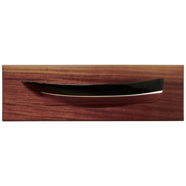 Mounted Half Block Boat, 1960s For Sale - Image 6 of 6