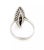This Art Deco ring marquise shape ring is crafted in 18k white gold with a high polished black enamel. Surrounded with...