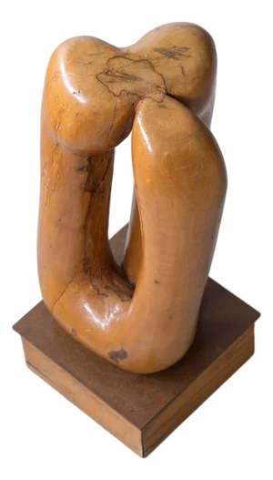 Otto Baagøe Nielsen, Organic Sculpture, Birch with Pine and Bakelite Base