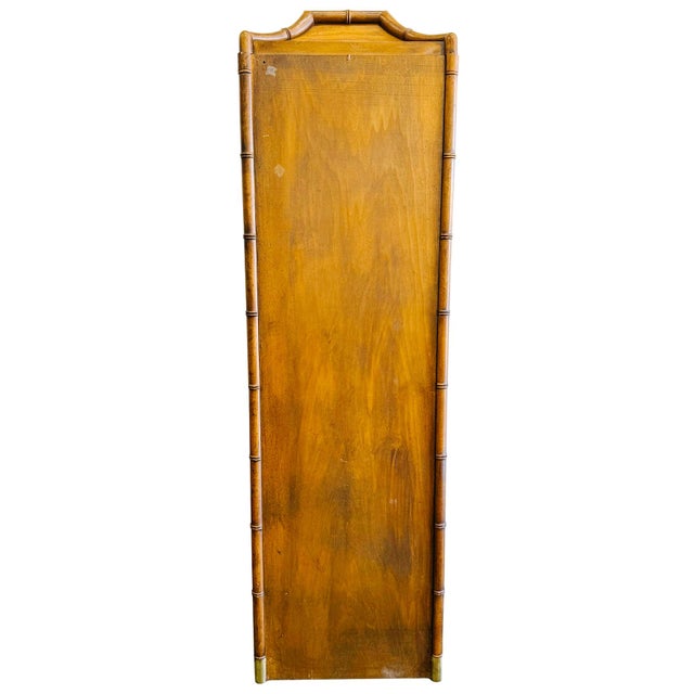 Vintage Weiman Hollywood Regency Faux Bamboo & Brass Glass Display Cabinet For Sale - Image 14 of 17