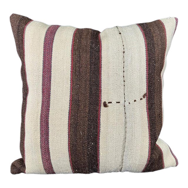 Turkish Hemp Pillow Cushion Natural Beige Brown Pillow Cushion Cover 24x24 For Sale