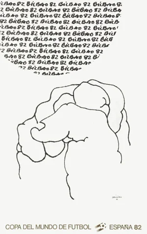 1982 Eduardo Chillida World Football Cup Lithograph Poster